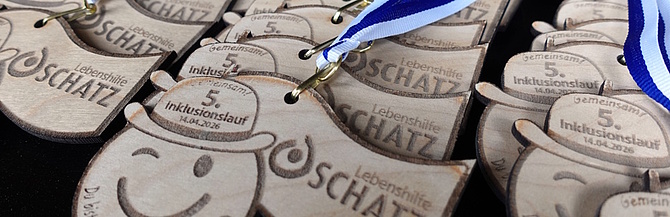 Medaillen 5. Inklusionslauf Lebenshilfe Oschatz 2026