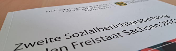 Vorderseite Zweiter Sozialbericht für den Freistaat Sachsen 2022