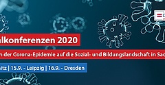 Hinweis auf die Regionalkonferenzen 2020 des Paritätischen Sachsen in Chemnitz, Leipzig und Dresden.